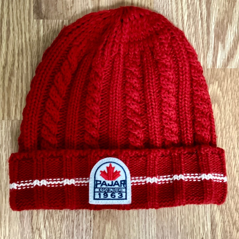 Pajar Red Knit Beanie